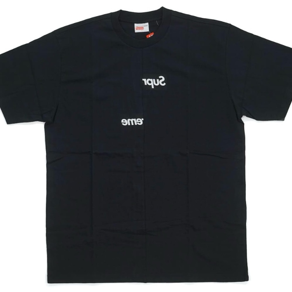 Supreme Comme Des Garcons Split Box Logo Tee - La… - image 1